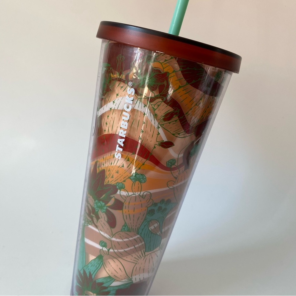 Starbucks Desert Cactus Tumbler with Straw